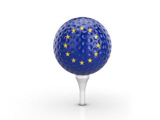 Golf ball EU flag