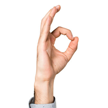 Hand Of Man Making OK Sign