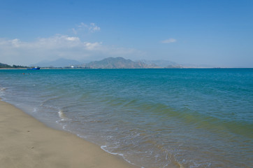 Ninh Chu beach at Phan Rang - Thap Cham, Ninh Thuan. Ninh Thuan is a new destination of Vietnam.