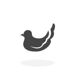 Bird Icon. Vector logo on white background