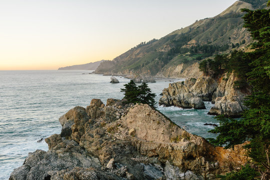 View of rocky coastline - Powered by Adobe