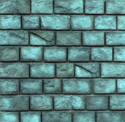 Blue wall of hard decorative stone.Roughness uneven wall background.Design element.Abstract blue web banner