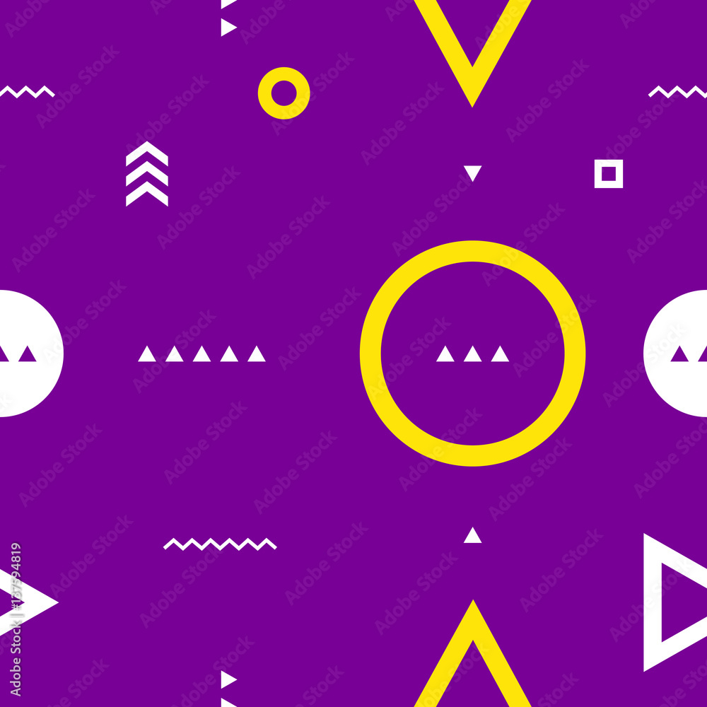 Poster abstract retro seamless geometric pattern for design.
