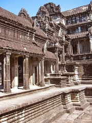 Ancient buddhist khmer temple in Angkor Wat complex, Cambodia