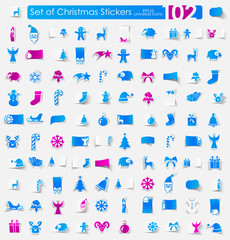 Set of Christmas stickers