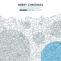 Christmas Doodle Website Template Design