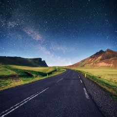 Fantastic starry sky and the milky way