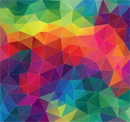 Poster Im Rahmen Flat Geometric triangle wallpaper © igor_shmel