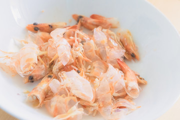 Schale von Riesengarnelen