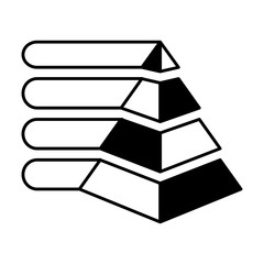 pyramid emblem infographic icon vector illustration design