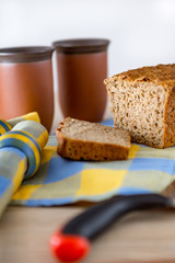 bread fresh homemade on desk