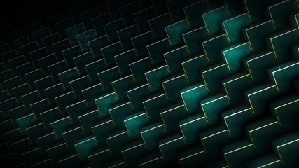 Obraz premium Green marble material cubes background