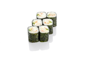 Roll with shrimp and cucumber, mayonnaise, against 