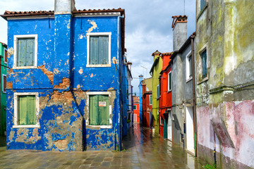 Abandoned houses in Burano.