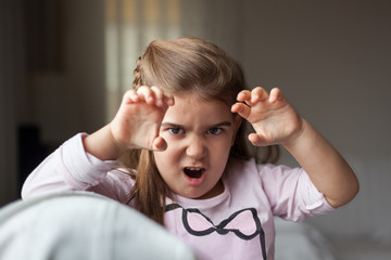 girl with a silly expression