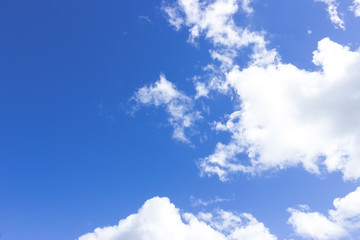 Naklejka na ściany i meble Blue sky with clouds. Cloudy blue sky.