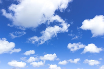 Naklejka na ściany i meble Blue sky with clouds. Cloudy blue sky.