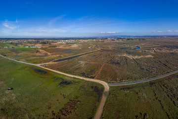 Fototapeta na wymiar Aerial View of rural landscape