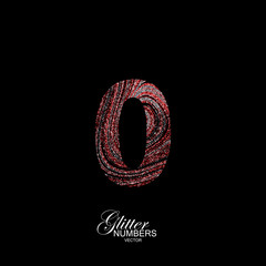 Fototapeta premium Curly textured number 0.