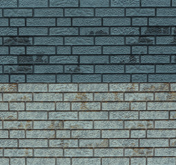 Blue wall of hard decorative stone.Roughness uneven wall background.Design element.Abstract blue web banner