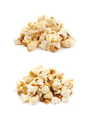Pile of semi-cooked popcorn kernels