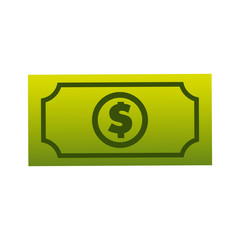 bill dollar isolated icon vector illustration design