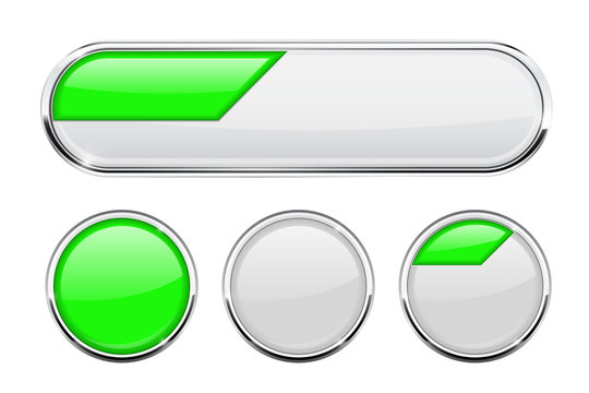 White and green buttons