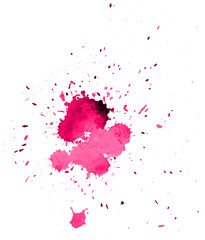 Colorful abstract watercolor texture stain with splashes and spatters. Modern creative watercolor background for trendy design.