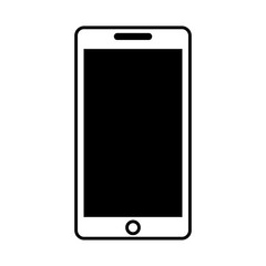 smartphone technology line icon vector illustration design