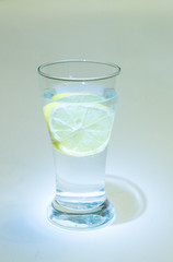 glas of water with lemon