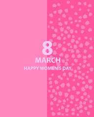 Card 8 March. Happy Women's Day. Vector illustration