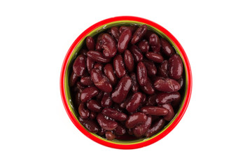 Red kidney beans in a dish