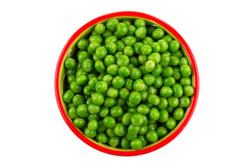 Bowl of green wet pea