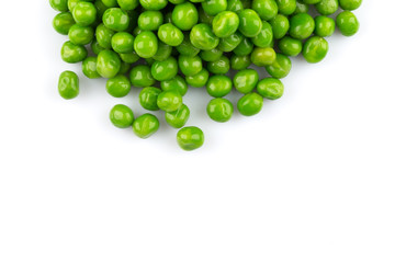 Pile of green wet pea