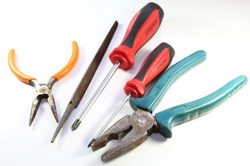 Screwdrivers, pliers, screws images