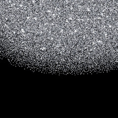 Silver glitter textured border