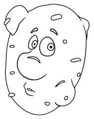 Fresh potato cartoon