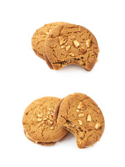 Peanut butter homemade cookie isolated