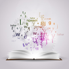 Learning a language, a polyglot. To speak in different languages.