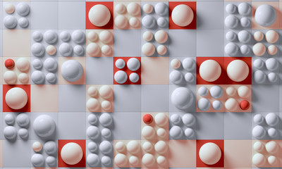 3d rendering abstract background with reflections geometric shapes