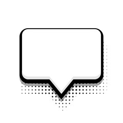 Naklejka premium Vector modern halftone bubble speech icon on white background.