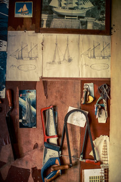 Tools In Workshop, Island Hvar, Stari Grad, Dalmatia, Croatia