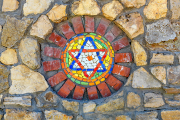 Decorative mosaic of Jewish Star