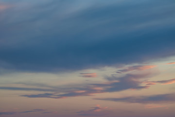 Dramatic sunset and sunrise sky