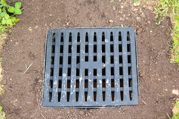 Cover of water drain hatch in ground