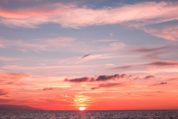 Sunset on the Coast of Mexico