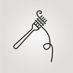 fork with spaghetti icon