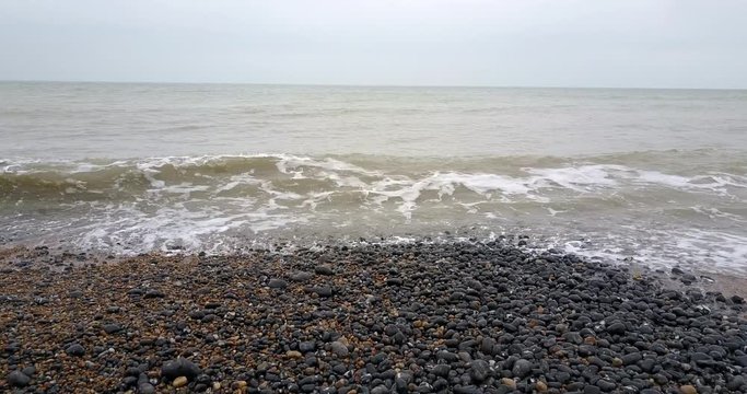 Flying towards the sea aerial 4K footage