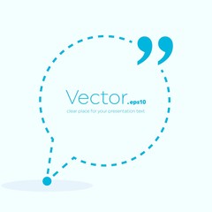 Abstract concept vector empty speech square quote text bubble. For web and mobile app isolated on background, illustration template design, creative presentation, business infographic social media.