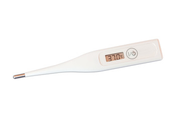 Medical digital thermometer isolated on white background.